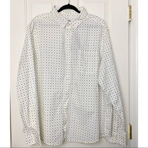 Goodfellow & Co Men’s White Patterned Button Down Shirt XXL NEW